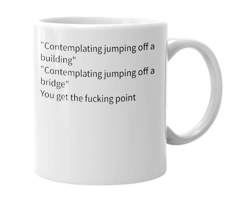 White mug with the definition of 'CJOAB'