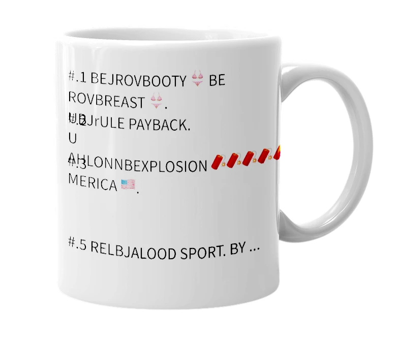 White mug with the definition of 'The BeJroooomvies'