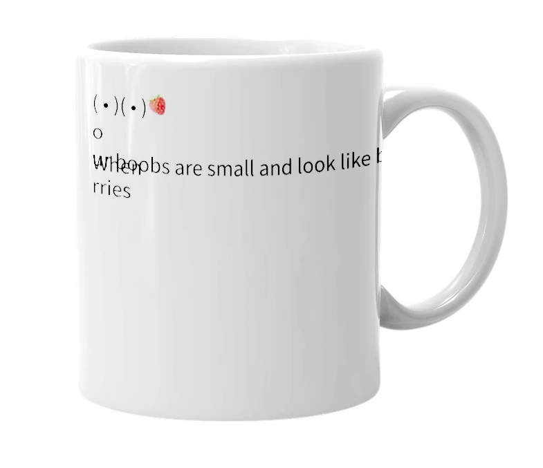 White mug with the definition of 'Booberries'