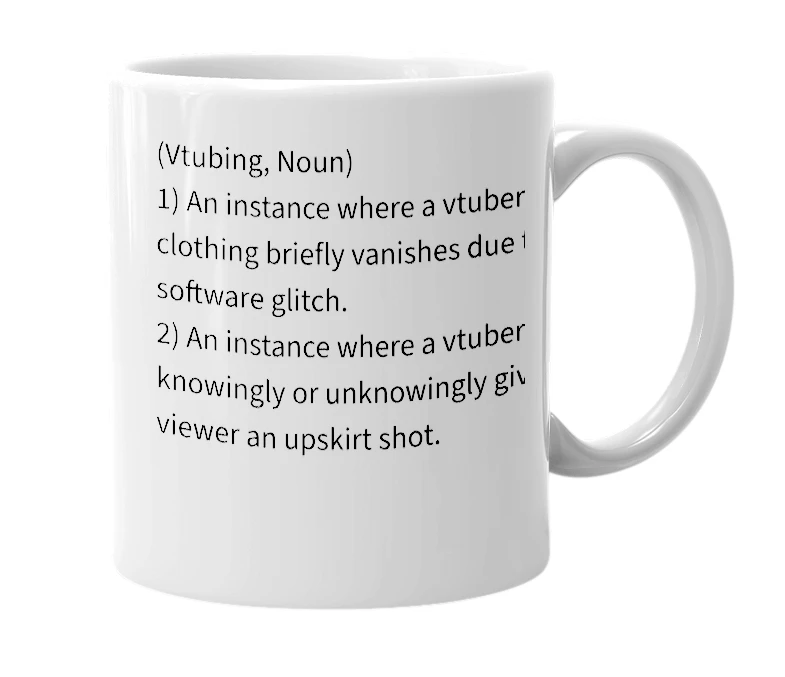 White mug with the definition of 'flashbang'