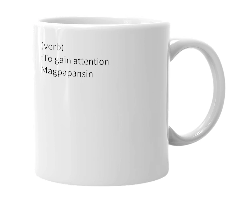 White mug with the definition of 'Magpaisko'