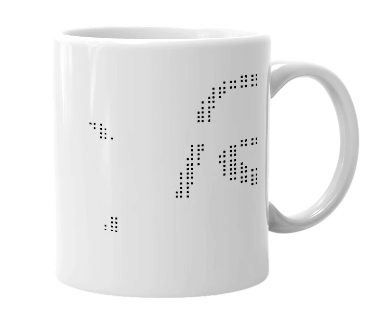 White mug with the definition of 'amog'