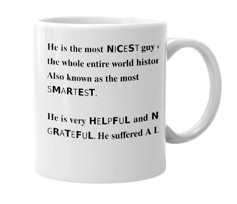 White mug with the definition of '𝐍𝐚𝐣𝐚𝐦𝐢𝐞'