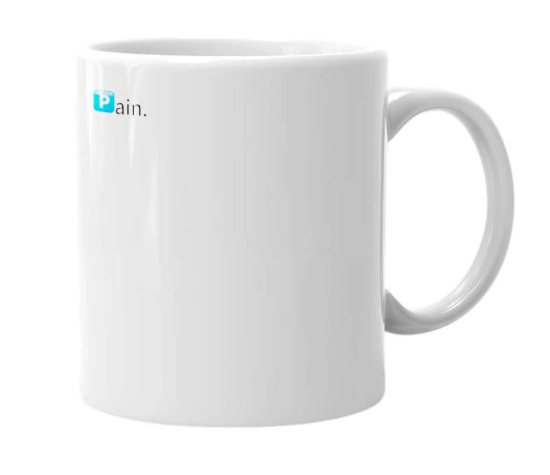 White mug with the definition of 'spain without the S'