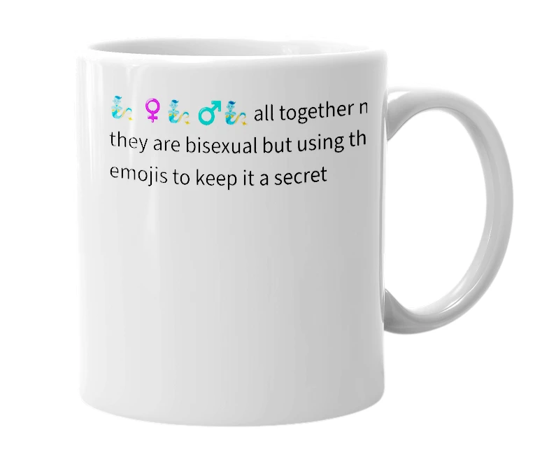 White mug with the definition of '🧞 ♀️🧞🧞 ♂️'