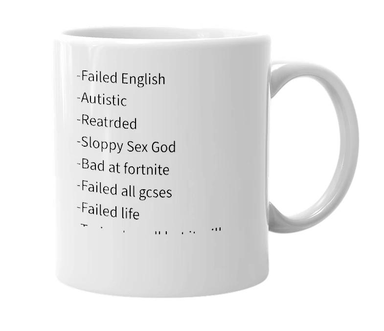 White mug with the definition of 'Jawë01'