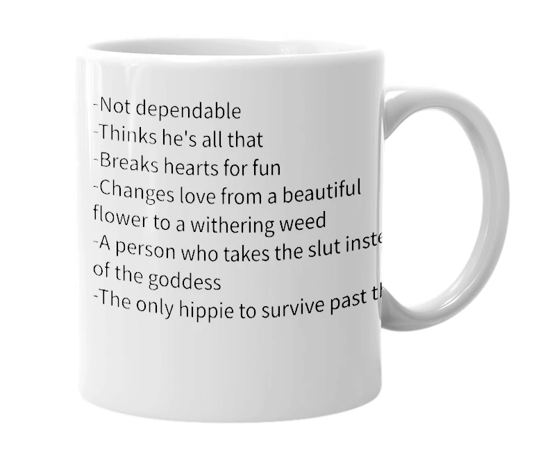 White mug with the definition of 'Neurotic Craphole'