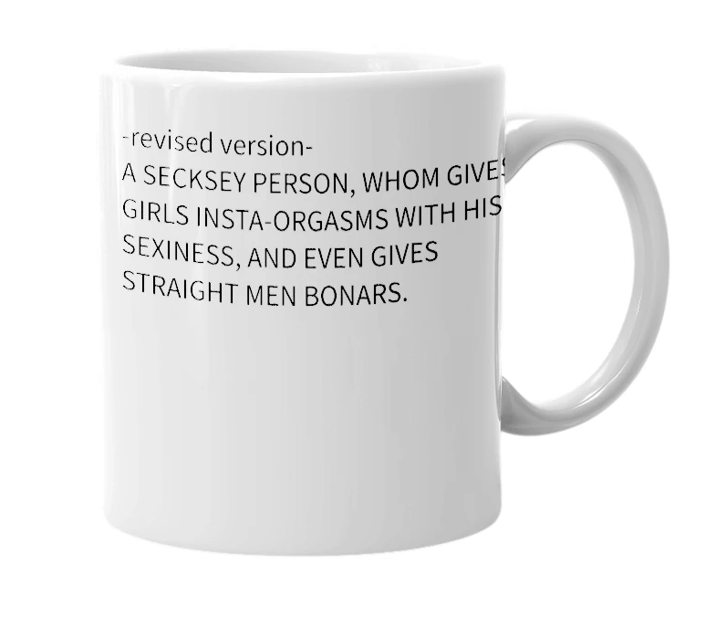 White mug with the definition of 'TSS'