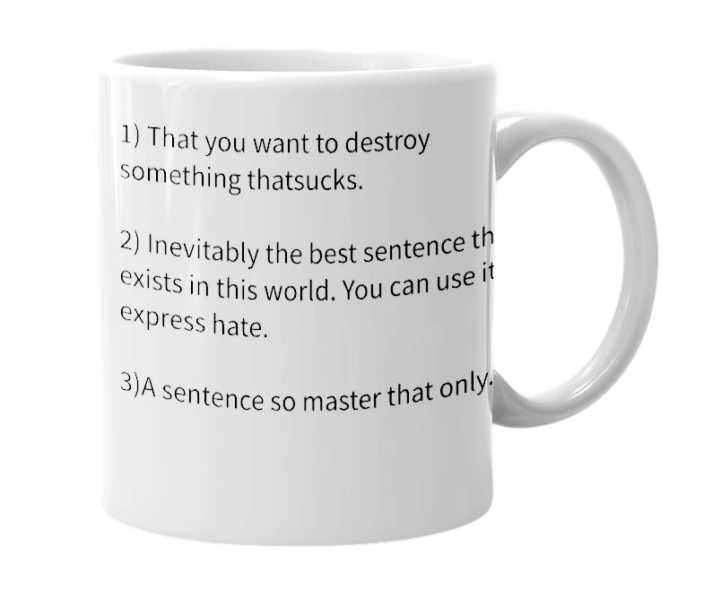 White mug with the definition of 'Cut The Crap'