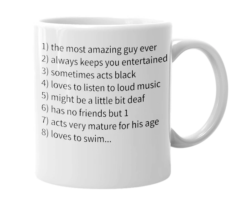 White mug with the definition of 'griffin'