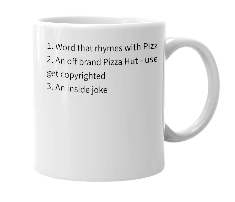 White mug with the definition of 'Finna nut'