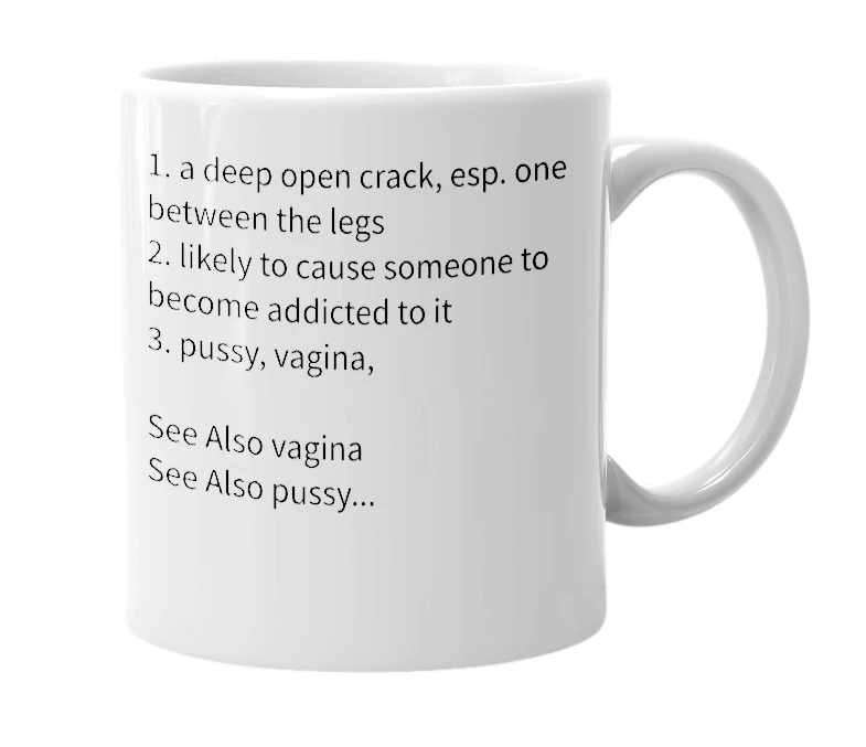 White mug with the definition of 'PussNana'