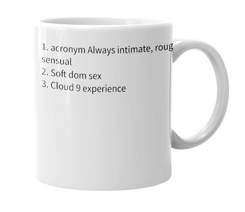 White mug with the definition of 'AIRS'