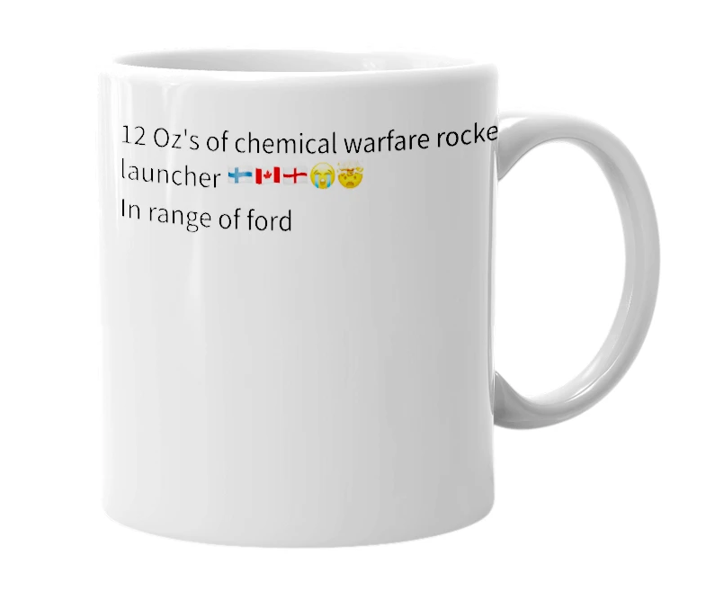 White mug with the definition of 'RPG 7'