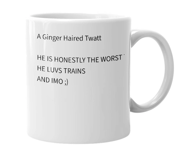 White mug with the definition of 'Ross'