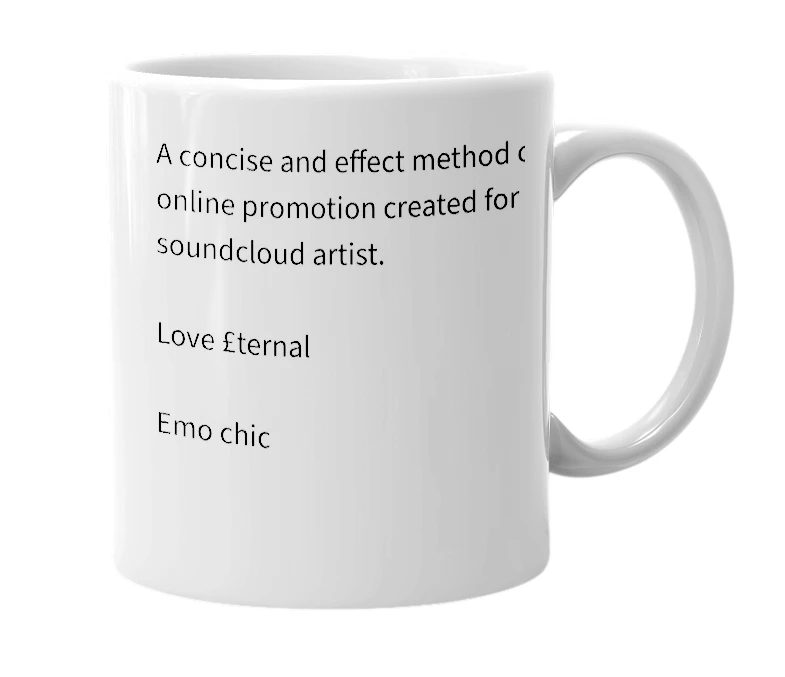 White mug with the definition of 'Logo Meme'