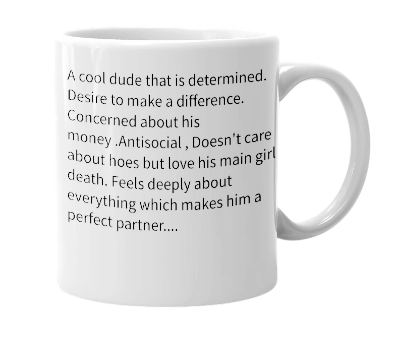 White mug with the definition of 'SHAKILE'