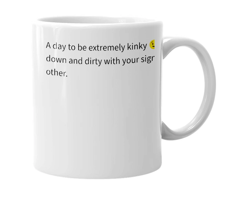 White mug with the definition of 'Dec.26'