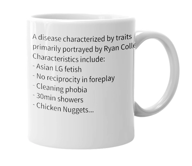 White mug with the definition of 'Collitis'