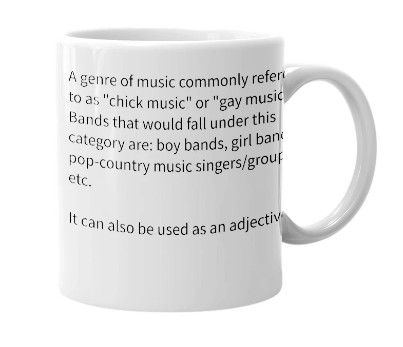 White mug with the definition of 'Homosymphonic'