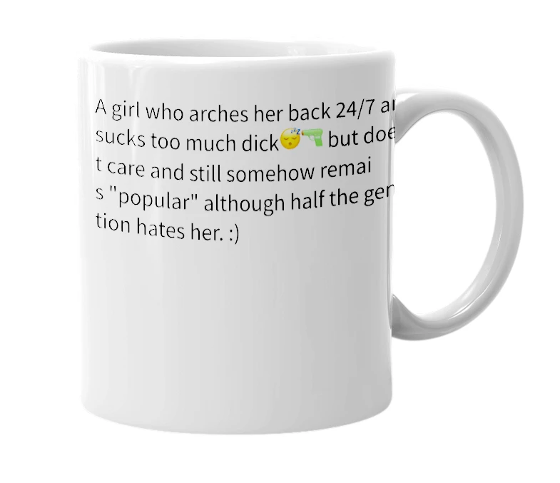 White mug with the definition of 'Kate Waters'