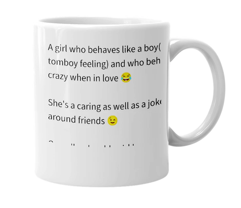 White mug with the definition of 'Nambi'