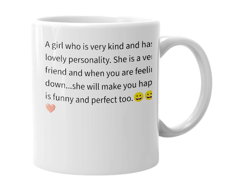 White mug with the definition of 'Smile Keeper❤️❤️'