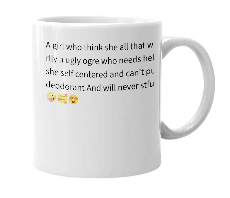 White mug with the definition of 'Giggledinggirl'