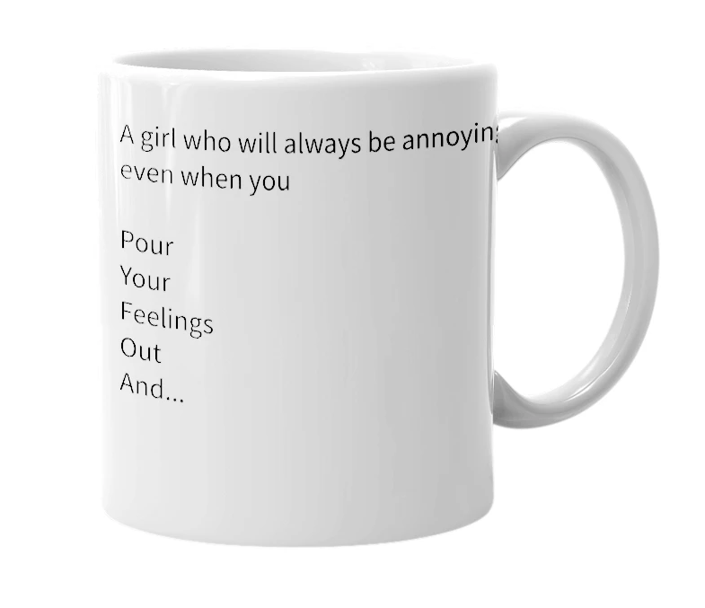 White mug with the definition of 'Elaina'