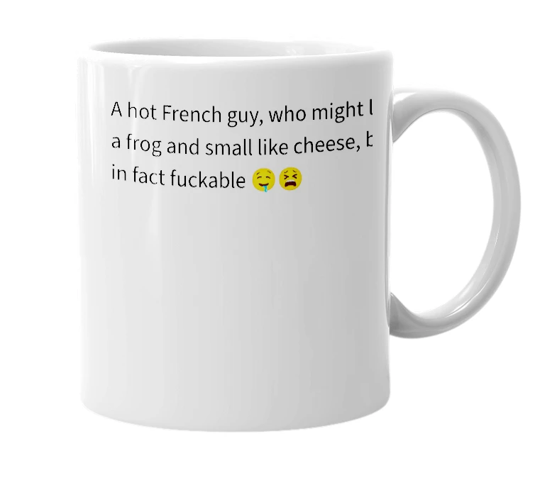 White mug with the definition of 'Aph France'