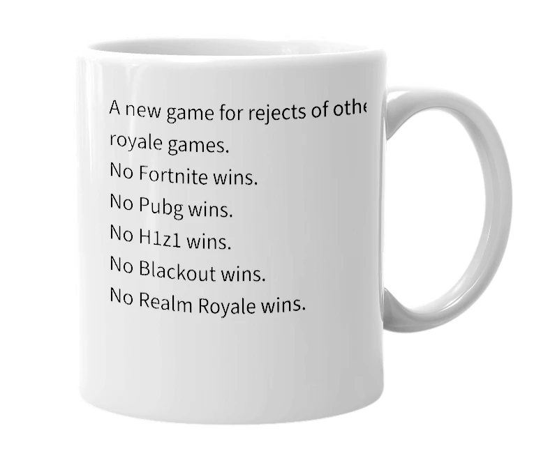 White mug with the definition of 'Apex Legends'