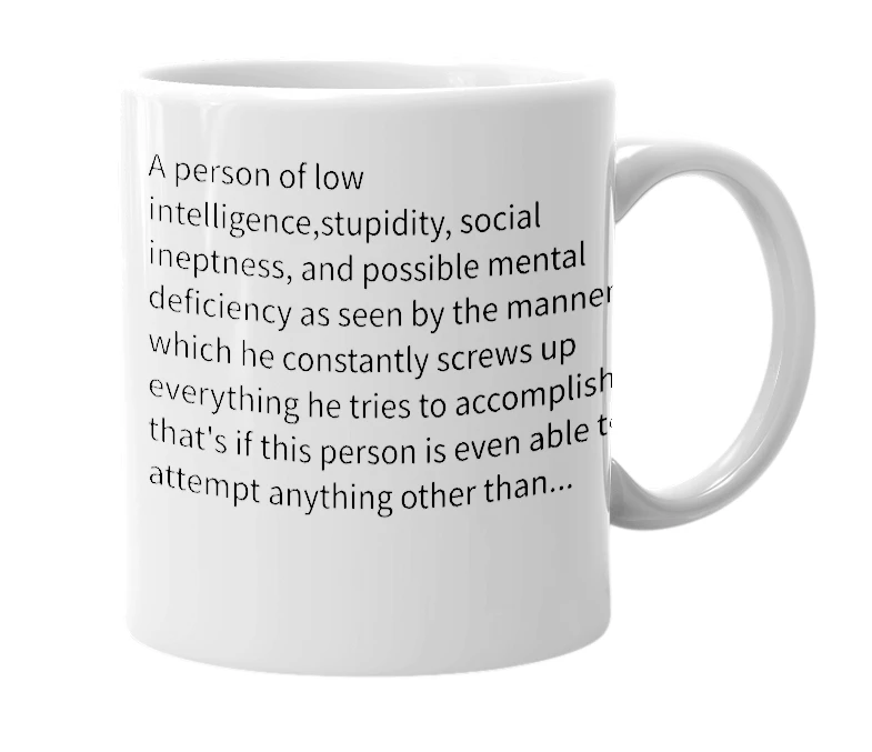 White mug with the definition of 'orlop'