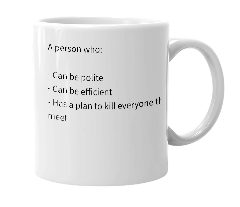 White mug with the definition of 'Professional'