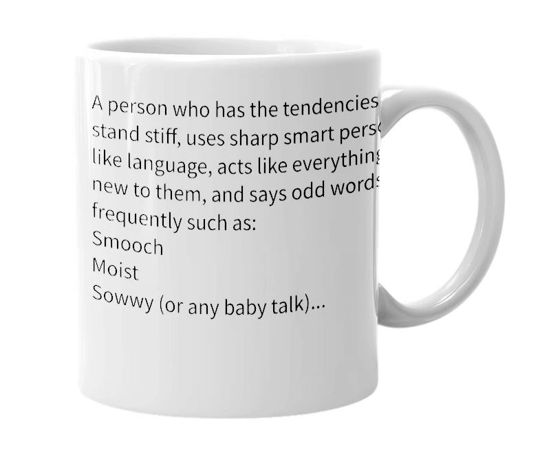 White mug with the definition of 'Serial Killer tendencies'