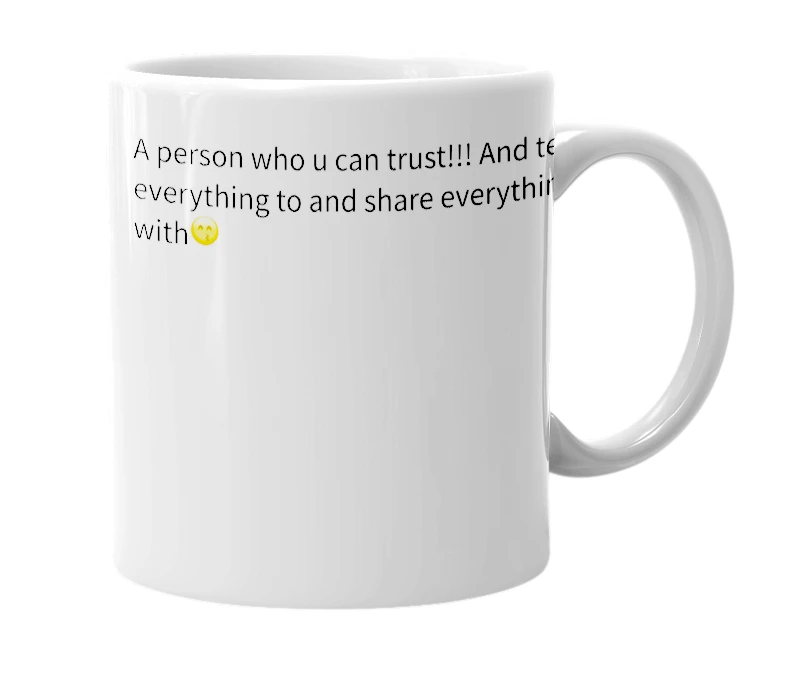White mug with the definition of 'favv'