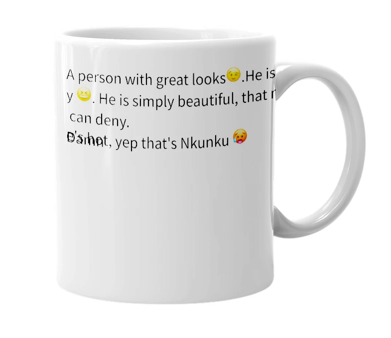 White mug with the definition of 'Nkunku'
