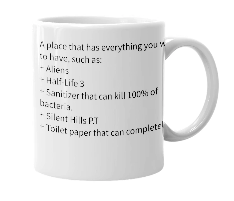 White mug with the definition of 'Area 51'