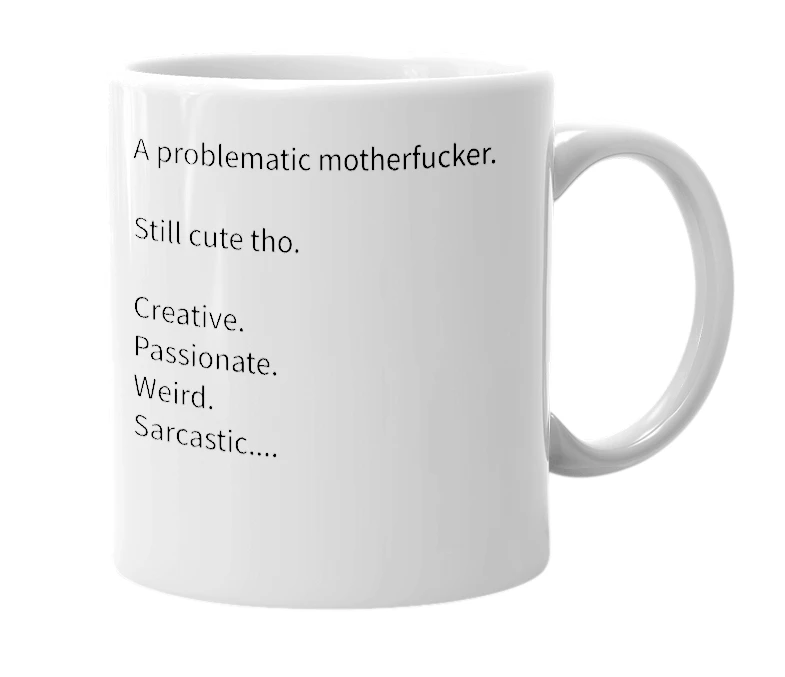 White mug with the definition of 'Eefje'