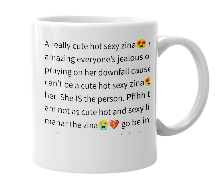 White mug with the definition of 'Manar'