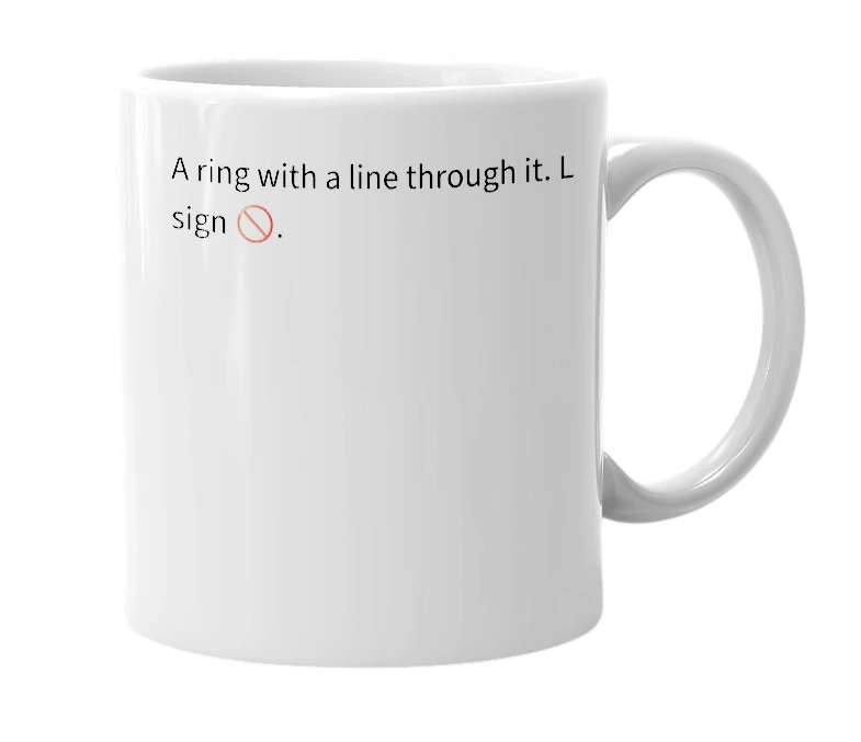 White mug with the definition of 'hring'