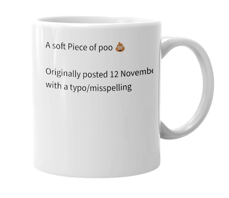White mug with the definition of 'Mushonk'
