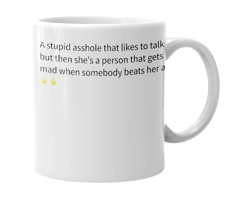 White mug with the definition of 'giovannia'