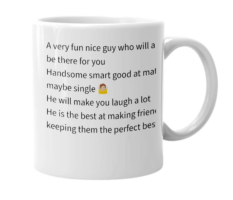 White mug with the definition of 'nayyu'