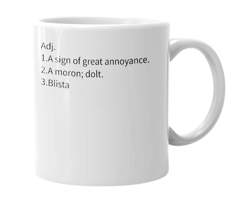 White mug with the definition of 'FOKT'