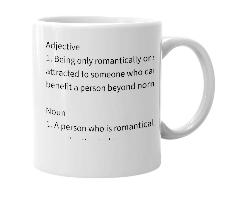 White mug with the definition of 'Benesexual'