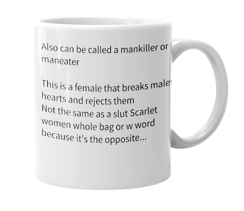 White mug with the definition of 'Heartbreaker'