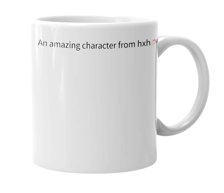 White mug with the definition of 'feitan'