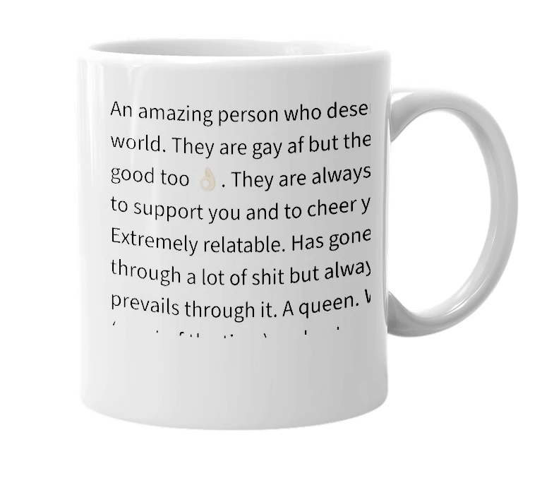 White mug with the definition of 'Gerdlie'
