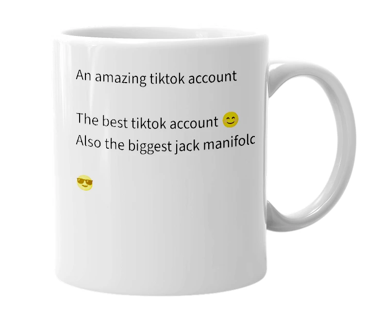 White mug with the definition of 'jackmanifoldsussywhoppa'