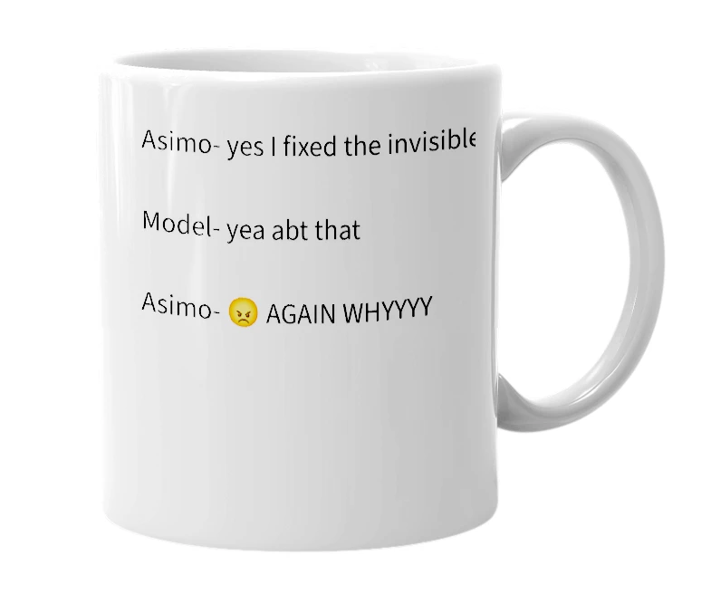 White mug with the definition of 'Model8197'
